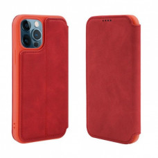 Чохол книжка iPhone 12 Pro шкіряний (червоний)