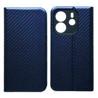 Чохол книжка Xiaomi Redmi Note 14 4G Захист камери (карбон)