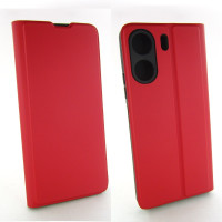 Чохол книжка Xiaomi Redmi 13C Poco C65 Захист камери (червоний)