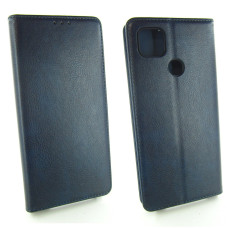 Чехол книжка Xiaomi Redmi 9C 10A Кожаный (синий)