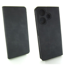 Чохол книжка Xiaomi Redmi 13 Шкіряний (чорний)