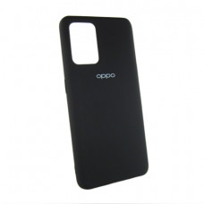 Oppo A74 Cиликоновий чохол Мікрофібра (чорний)