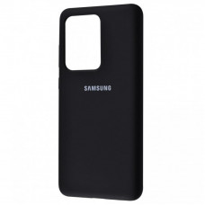 Samsung S20 Ultra G988 Чохол мікрофібра Silicone Cover (чорний)