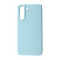 Samsung S21 FE G990 Чохол силіконовий Мікрофібра (блакитний)