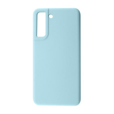 Samsung S21 FE G990 Чохол силіконовий Мікрофібра (блакитний)