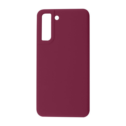 Samsung S21 FE G990 Чехол микрофибра Silicone Cover (бордовый)