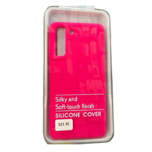 Samsung S21 FE G990 Чехол силиконовый Микрофибра (яркий)