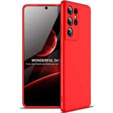 Samsung S21 Ultra G998 Чохол силікон Захист камери (червоний)