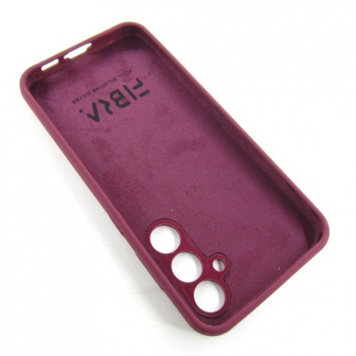 Samsung S23 FE Чехол силиконовый Защита камеры (бордовый)