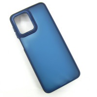 Motorola Moto G55 Матовий чохол Frame TPU+PC (синій)