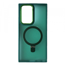 Samsung S23 Ultra S918 Чохол підставка Матовий (зелений)