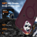 iPhone 15 Pro Чохол матовий Магніт TPU+PC (бордовий)