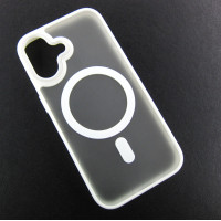 iPhone 16 Чохол матовий Магніт TPU+PC (білий)