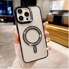 Iphone 15 Pro Чохол магніт Стрази Diamond (чорний)