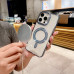 Iphone 16 Pro Чохол магніт Стрази Diamond (срібло)