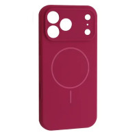 iPhone 17 Pro Max Чохол мікрофібра Магсейф (бордовий)