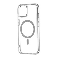 Iphone 15 Plus Прозорий чохол Магнітне кільце (TPU+PC)