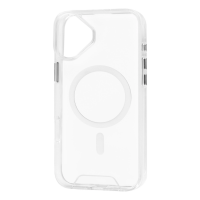 Iphone 16 Plus Прозрачный чехол Магнит (TPU+PC)