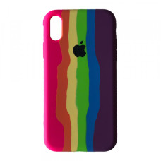 iPhone X XS 10 Чохол Веселка Silicone Case (rainbow)