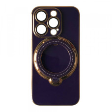 Iphone 14 Pro Max Чохол магніт Підставка Bling (фіолетовий + золото)