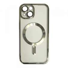 Iphone 15 Чехол магнит Natural Titanium (серебро)