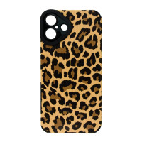 Iphone 16 Чехол силиконовый Защита камеры (леопардовый)