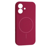 iPhone 17 Чохол мікрофібра Магсейф (бордовий)
