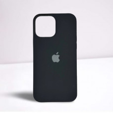Iphone 13 Pro Max Чехол микрофибра Silicone Case (черный)