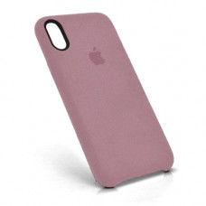 iPhone X XS 10 Шкіряний чохол Alcantara (pink)