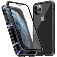 Iphone 11 Чохол бампер магнітний Full 360 (метал+скло)