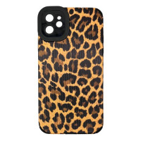 Iphone 12 Чехол силиконовый Защита камеры (леопардовый)