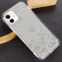 iPhone 11 Чохол прозорий Блискітки Stars