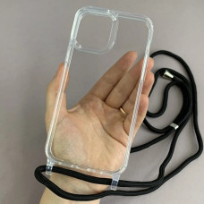 IPhone 13 Чохол силіконовий зі Шнурком (прозорий)