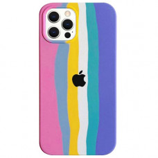 iPhone 12 pro max Чохол Веселка Silicone Case (rainbow)