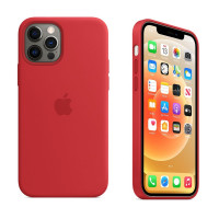 iPhone 12 Pro Max Чохол Silicone Case + MagSafe (red)