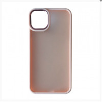 iPhone 14 Чохол матовий Frame TPU+PC (рожевий)