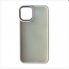 iPhone 13 Чохол матовий Frame TPU+PC (білий)