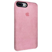iPhone 7 8 Plus Кожанный чехол Alcantara (pink)