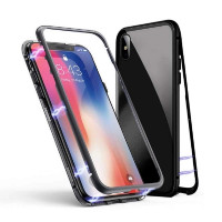 Iphone XR Чохол бампер магнітний Full 360 (метал+скло)