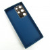 Samsung S23 Ultra S918 Чехол кожаный Защита камеры (синий)
