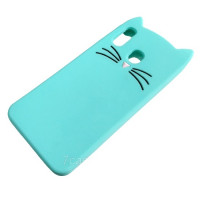 Samsung A20 A205 A30 A305 об'ємний 3D чохол Cats (mint)