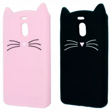 Meizu M6 Note об'ємний 3D чохол Cats (чорний)