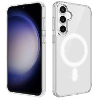 Samsung S25 FE S731 Прозрачный чехол Магнитное кольцо (TPU+PC)
