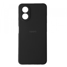 Oppo A18 A38 Силіконовий чохол мікрофібра (чорний)