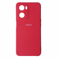 Oppo A57s Силіконовий чохол мікрофібра (червоний)