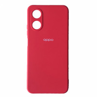 Oppo A17 Силиконовый чехол микрофибра (красный)