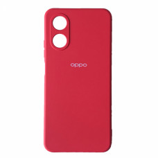Oppo A17 Силіконовий чохол мікрофібра (червоний)