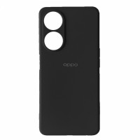 Oppo A98 Силіконовий чохол мікрофібра (чорний)