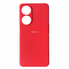 Oppo A98 Силіконовий чохол мікрофібра (червоний)
