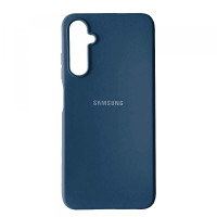 Samsung A35 A356 A34 Чехол силиконовый Микрофибра (синий)